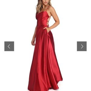 Formal Lattice Satin Dress